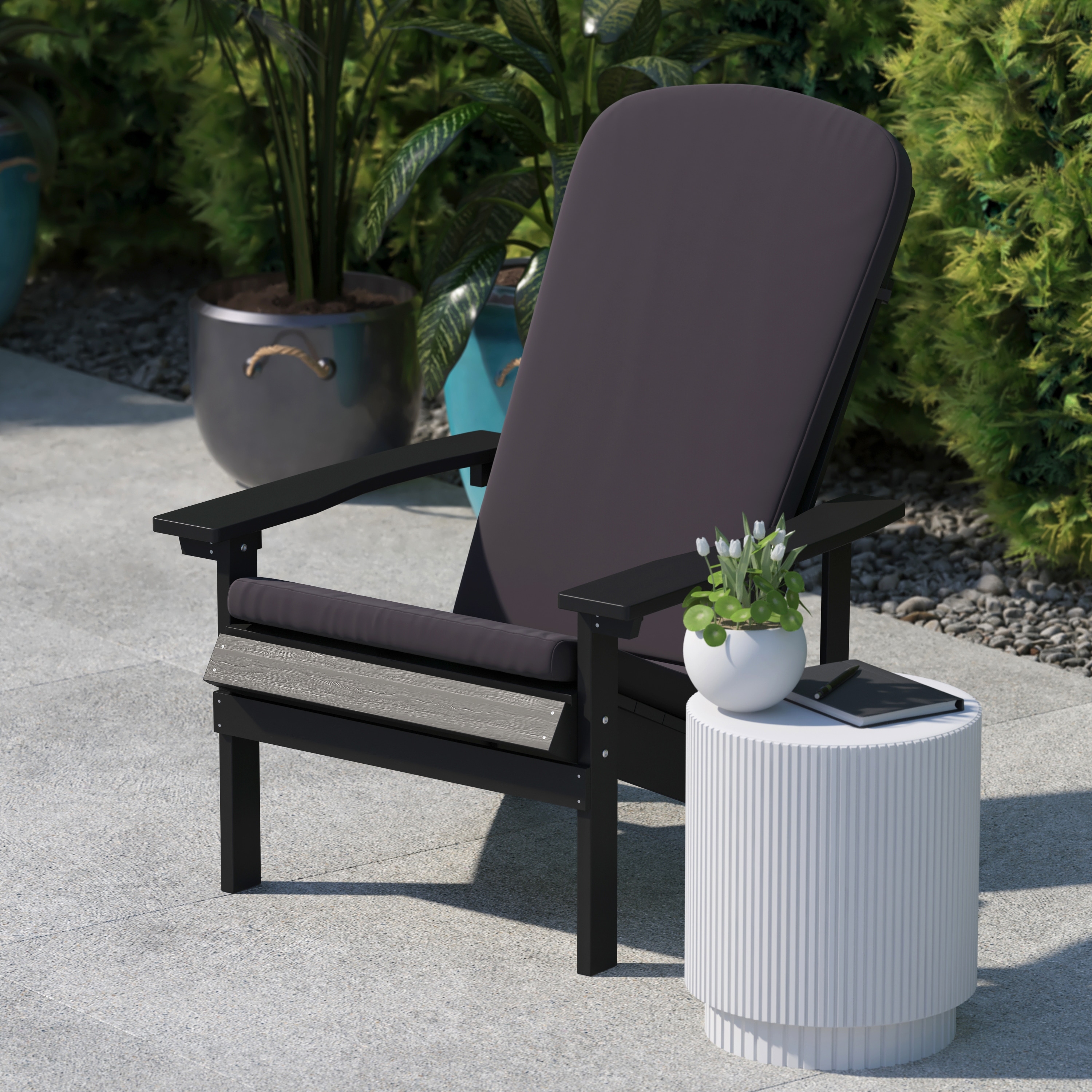 Set of 2 All Weather High Back Adirondack Chair Cushions