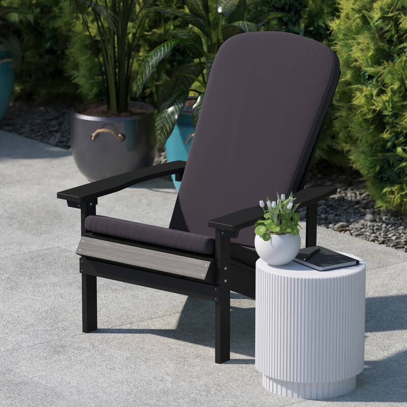 Set of 2 All-Weather High Back Adirondack Chair Cushions