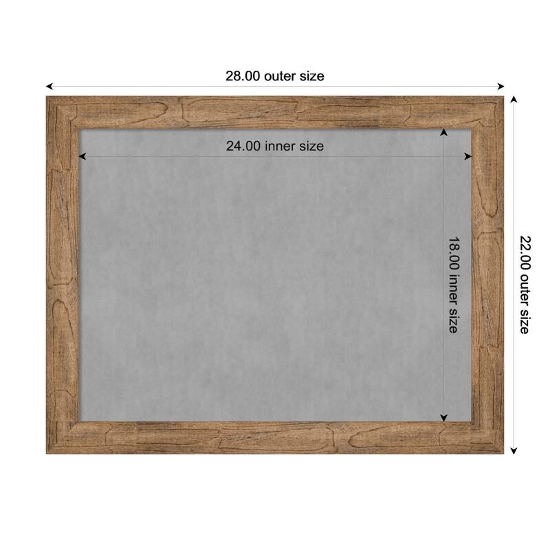 Amanti Art Owl Brown Narrow Framed Magnetic Board - Board Size 24x18