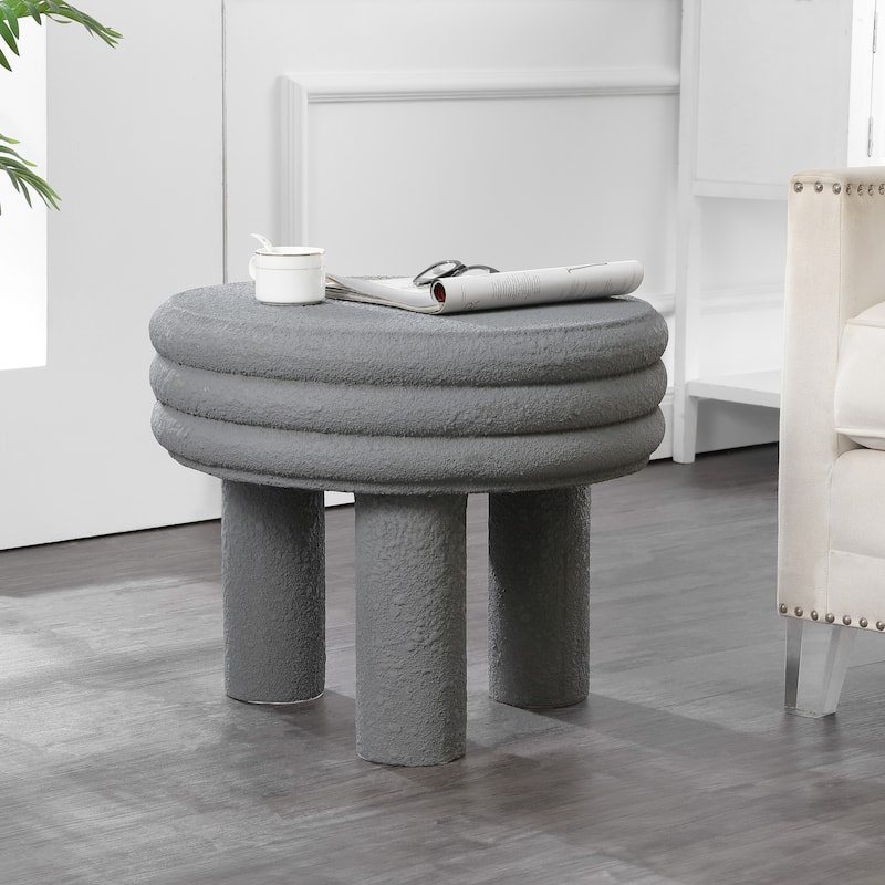 Evans 13.5" Contemporary Minimalist Curvy Low Accent Table , by JONATHAN Y