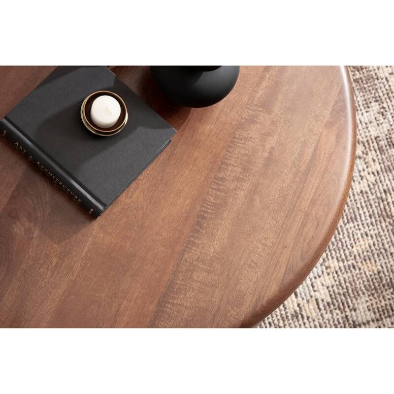 Kate and Laurel Pallson Round Wood Coffee Table