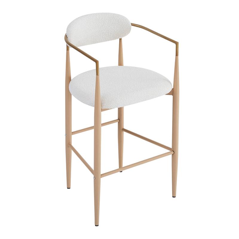 Barstools Set Of 2,Upholstered Bar Stools With Back