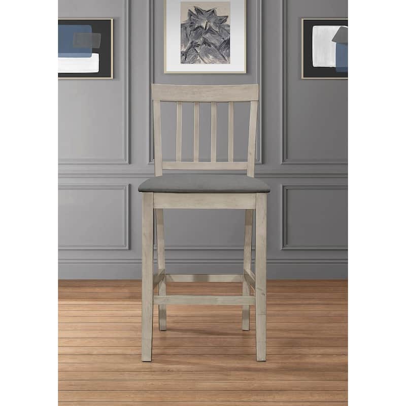 5-pieces Counter Dining Table and Chair - Four Chairs oly - Antique Grey