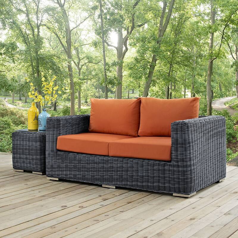 Summon Outdoor Patio Sunbrella® Loveseat - Canvas Tuscan