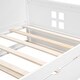 preview thumbnail 8 of 34, Charming House-shaped Design Wooden Daybed with Fence, Trundle and Smart Sensor Lights, Twin size