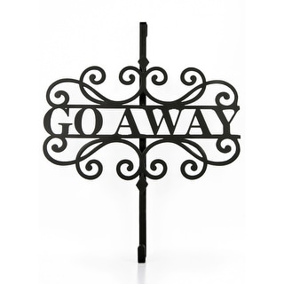 National Tree Company Halloween 'Go Away' Metal Wreath Hanger, Black, 17 Inches - 17 in - Bed Bath & Beyond - 35776054