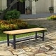 preview thumbnail 1 of 14, Outdoor Anticorrosive Wood Bench With Black Iron Legs