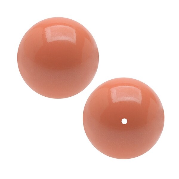 Swarovski Elements Crystal, 5810 Round Faux Pearl Beads 4mm, 50 Pieces, Coral