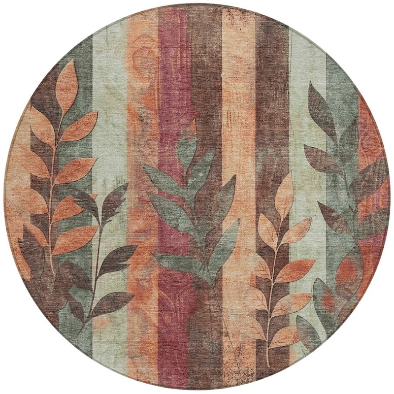 HomeRoots Floral Transitional Rectangle Outdoor Rug