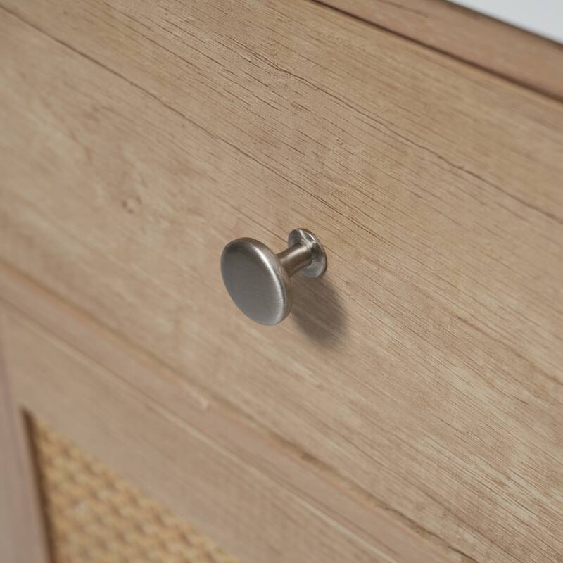 60" Large Rattan Bathroom Vanity Cabinet with SMC Sink