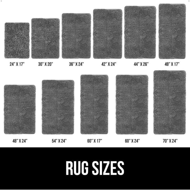 Thick Soft Absorbent Chenille, Rubber Backing