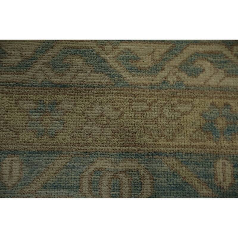 Hand Knotted Oriental 100% Wool Carpet Transitional Floral Beige & Ivories Khotan Area Rug - 12' 1'' X 9' 3''