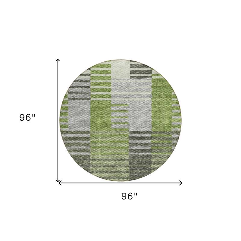HomeRoots Striped Transitional Rectangle Outdoor Rug