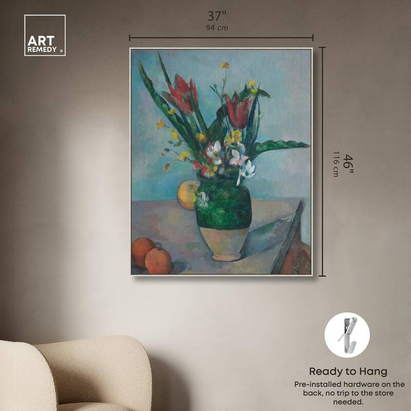 Vase Tulips Canvas by Art Remedy