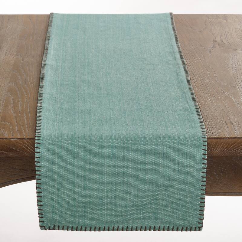 Celena Collection Whip Stitched Design Cotton Table Runner
