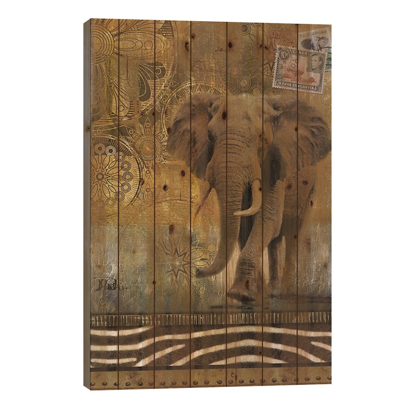 Expedition I Print On Wood by Patricia Pinto - Multi-Color - 26x18x1.5