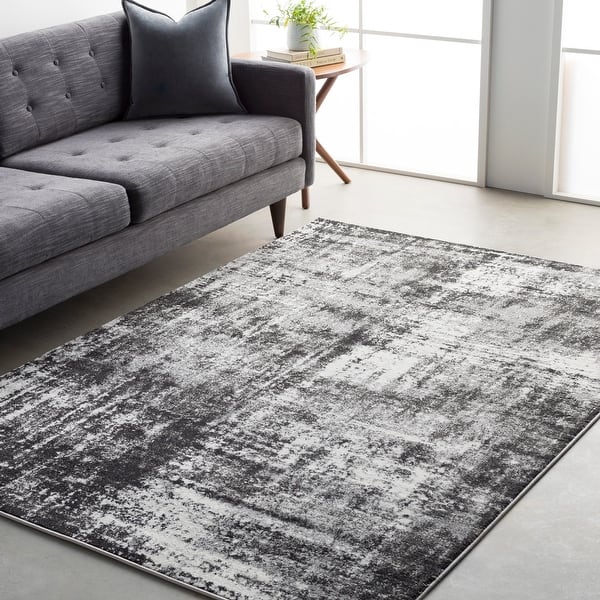 slide 2 of 16, Molly Contemporary Abstract Area Rug 7'11" x 10' - Black