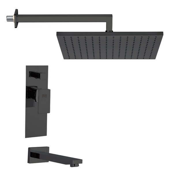 Nameeks TSF2298 Remer Shower Tub and Shower Trim Package with Single Function Rain Shower head
