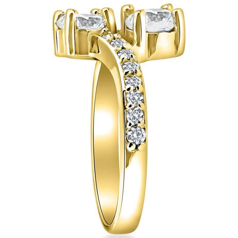 1 1/2 cttw Forever Us 2-Stone Diamond Engagement Forever Us Ring Yellow Gold