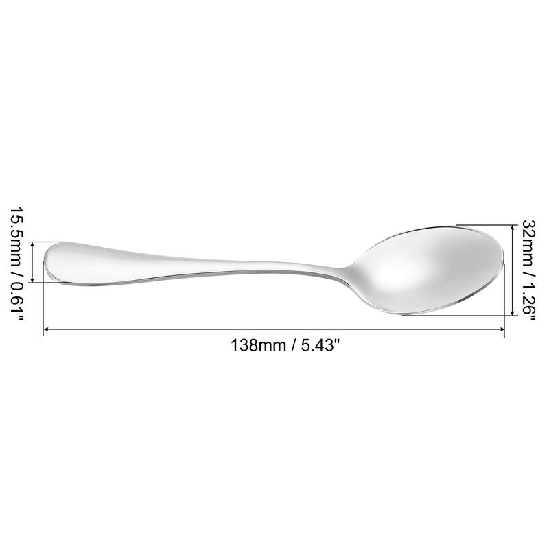Metal Spoons, Stainless Steel Spoon for Home Kitchen Restaurant - 5.4"