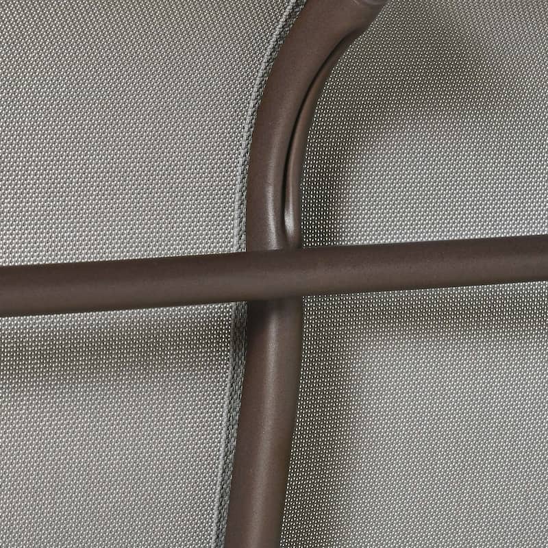 Patio Glider Loveseat Chair with Powder Coated Steel Frame