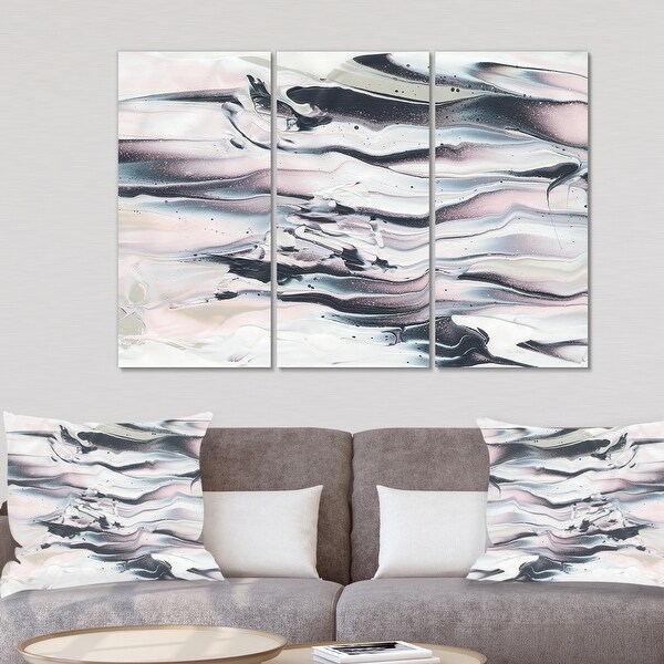 Shop Designart 'Grey Marbling V ' Modern Transitional ...