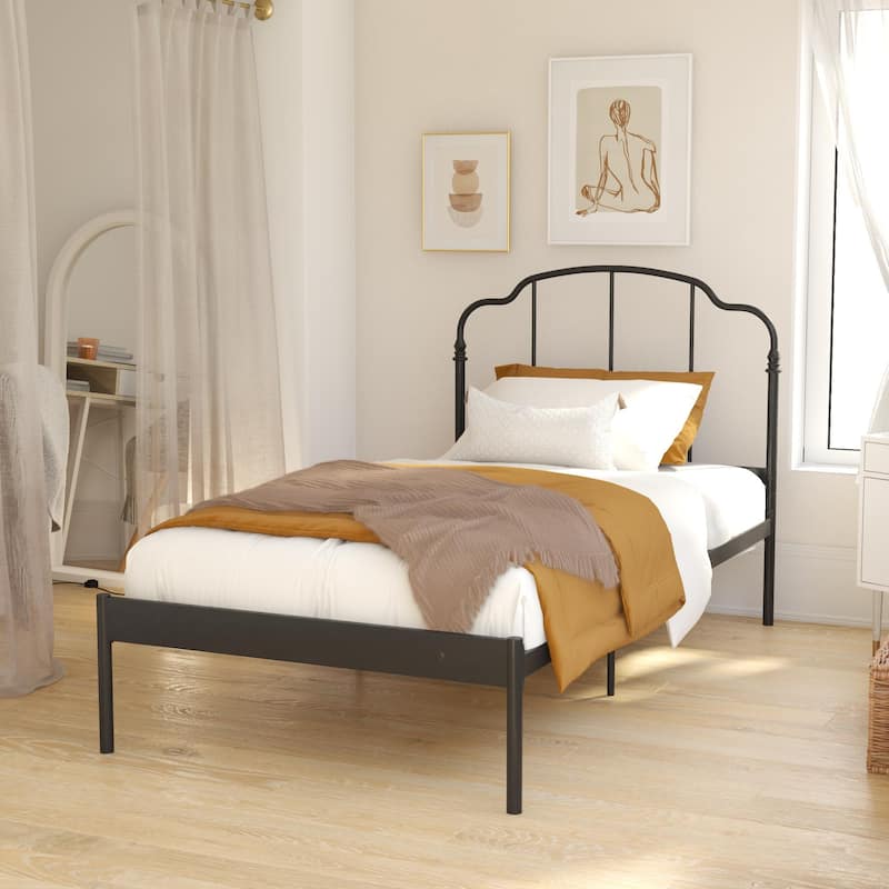 RealRooms Camie Adjustable Height Metal Bed Frame
