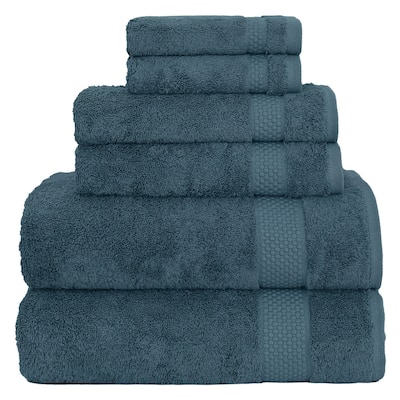 Authentic Hotel and Spa 100% Aeagean Long Staple Turkish Cotton STARLIGHT Terry 6 Piece Towel Set