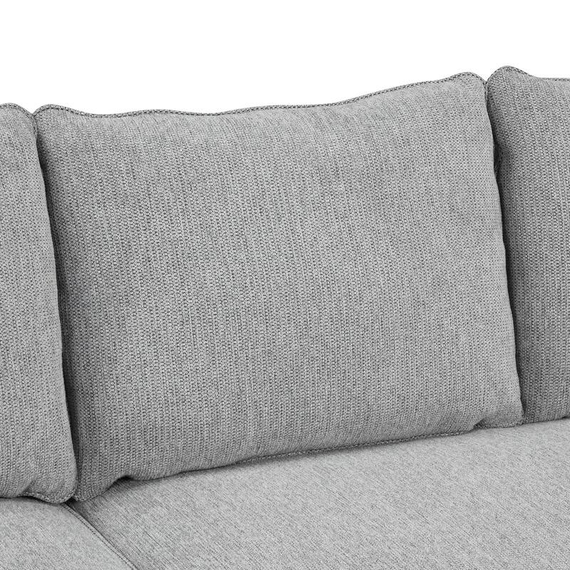 90" Polyester Sleeper Sectional L-Shaped Convertible Sofa Bed with Storage Chaise and USB Ports