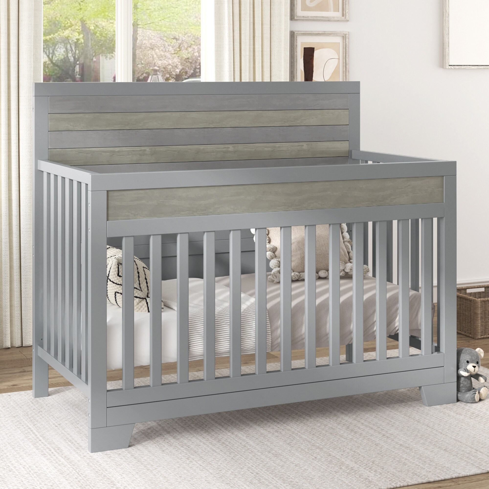 Certified Baby Safe Crib Pine Solid Wood Non Toxic Finish Bed