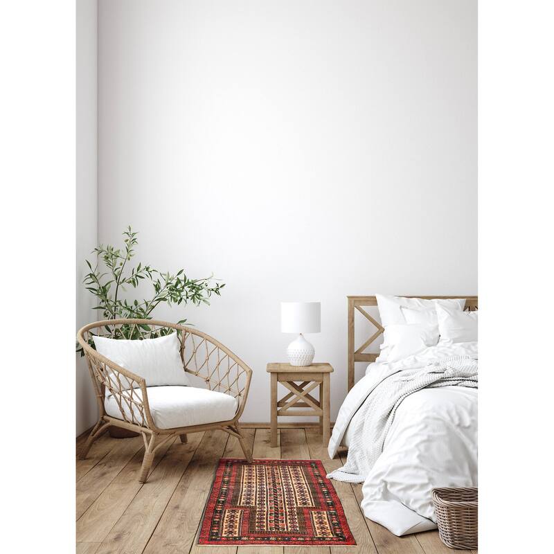 ECARPETGALLERY Hand-knotted Teimani Tan Wool Rug - 2'9 x 5'0