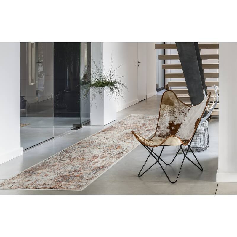 Alora Decor Lavish Rustic Rust Polypropylene/Polyester Area Rug