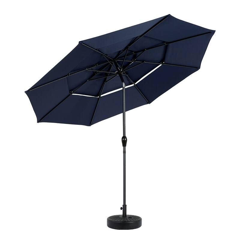 Topcraft 10ft Aluminum 3 Tier Tiltable Market Umbrella