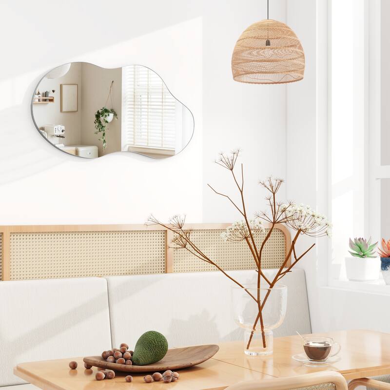 Asymmetrical Wavy Antique Accent Wall Mirror