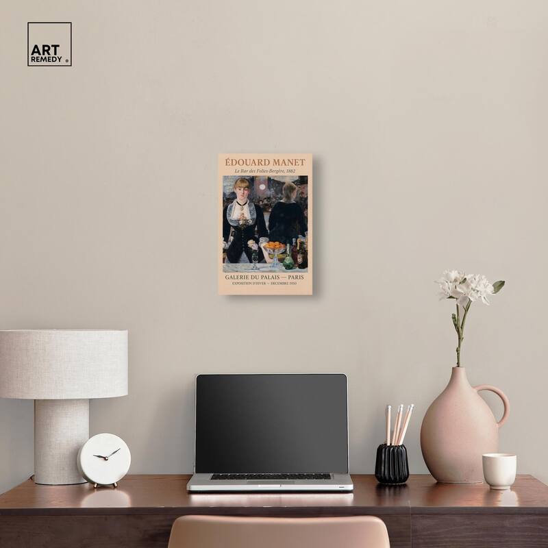 Manet's Famous Bar Canvas by Art Remedy, Gallery Wrapped