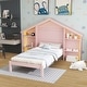 preview thumbnail 1 of 40, Wooden platform bed in house shape