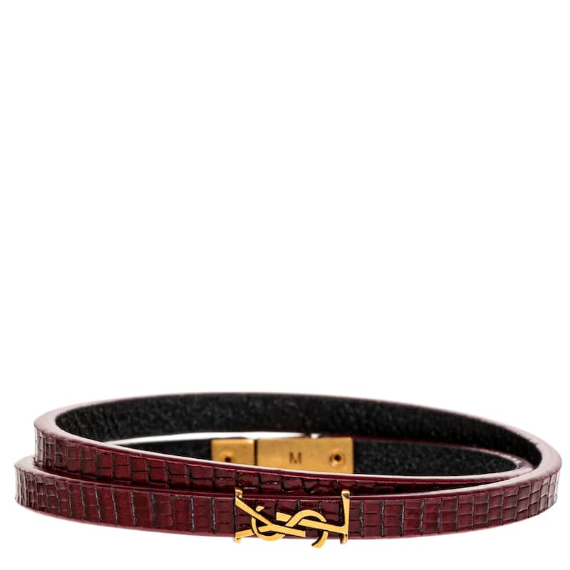 Cassandre Double Wrap Leather Bracelet - Saint Laurent Medium