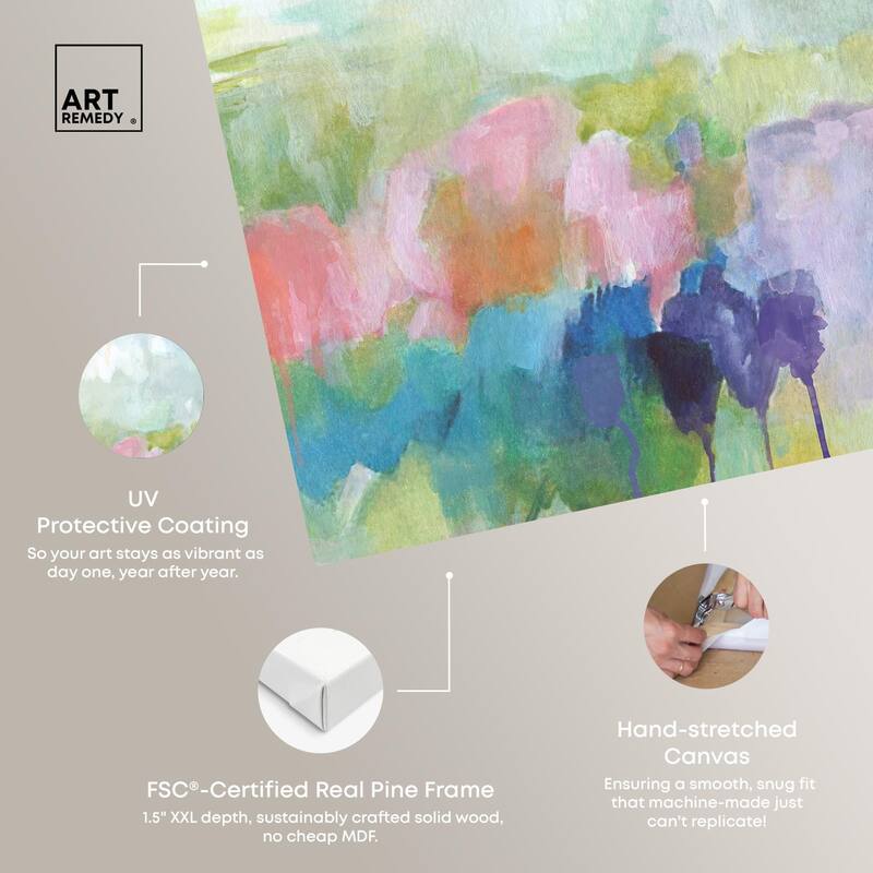 Harmonic Greens Canvas Set of 2 by Art Remedy, Gallery Wrapped