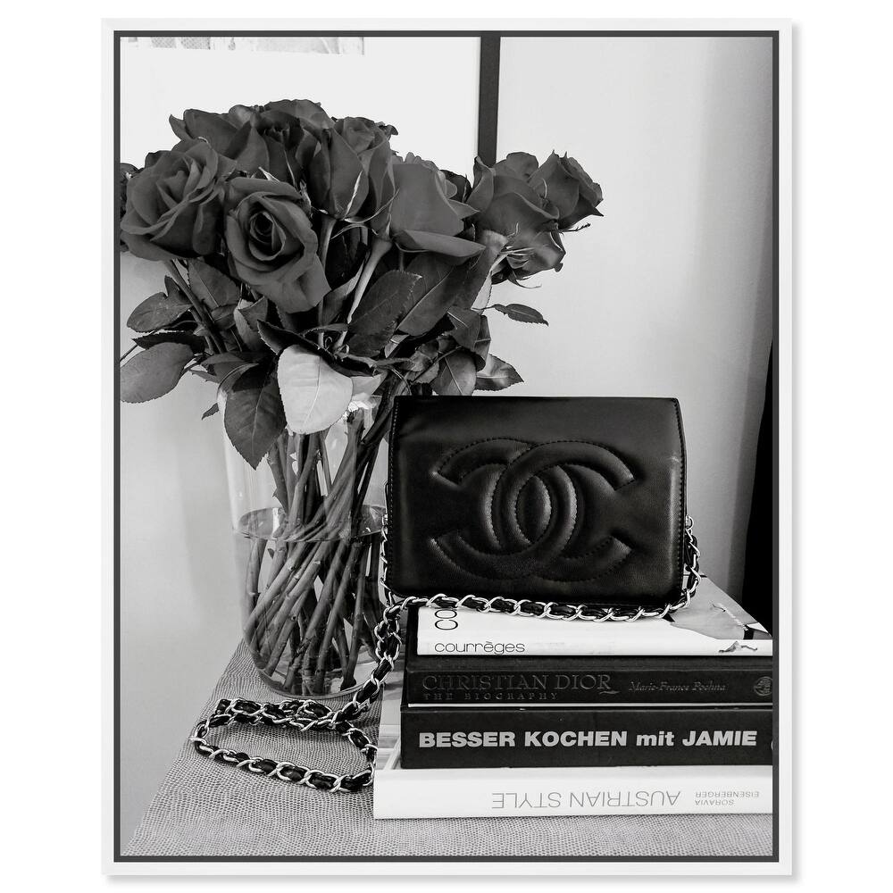 Classic Bag and Roses Canvas by Art Remedy
