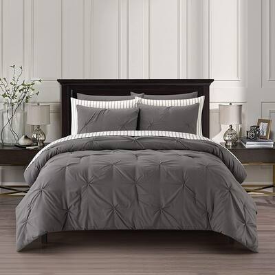 Sharper Image 9-Piece Down Alternative Pintuck Bed-in-a-Bag Set