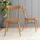 Plank and Beam Solid Wood Windsor Dining Chair - Set of 2 - Pecan
