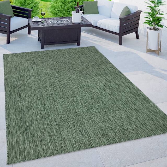Variegated Waterproof Outdoor Rug for Patio - 7'10" x 11'2" - green