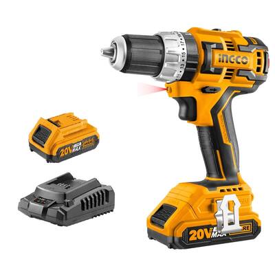 20V Cordless Impact Drill, Power Electric Drill 2-Variable Speed with Battery and Charger