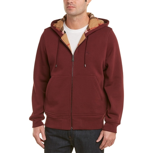 burberry zip front hooded sweatshirt