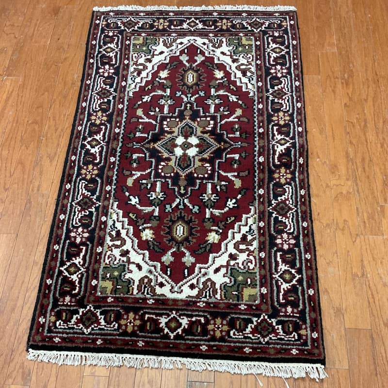 Handmade One-of-a-Kind Heriz Wool Oriental Rug 3' x 5' - 3 x 5