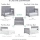 preview thumbnail 8 of 8, Evolur Santa Fe Storm Grey 5-in-1 Convertible Crib