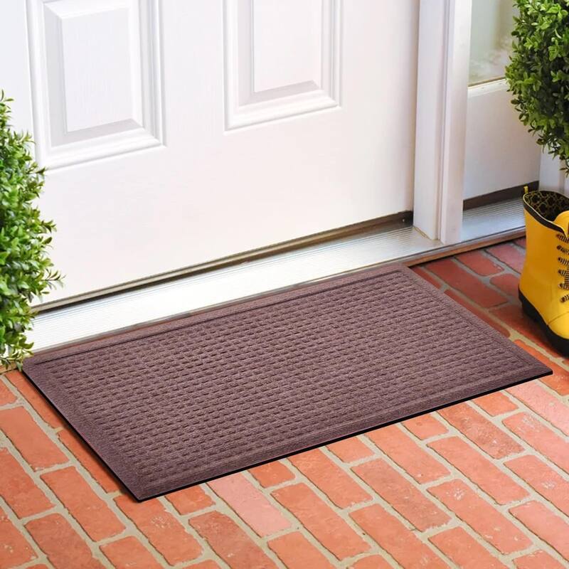 A1HC New All Weather Superior Dirt and Moisture Absorbing Polypropylene Door Mat with Non-Slip Backing for Inside Outside Use