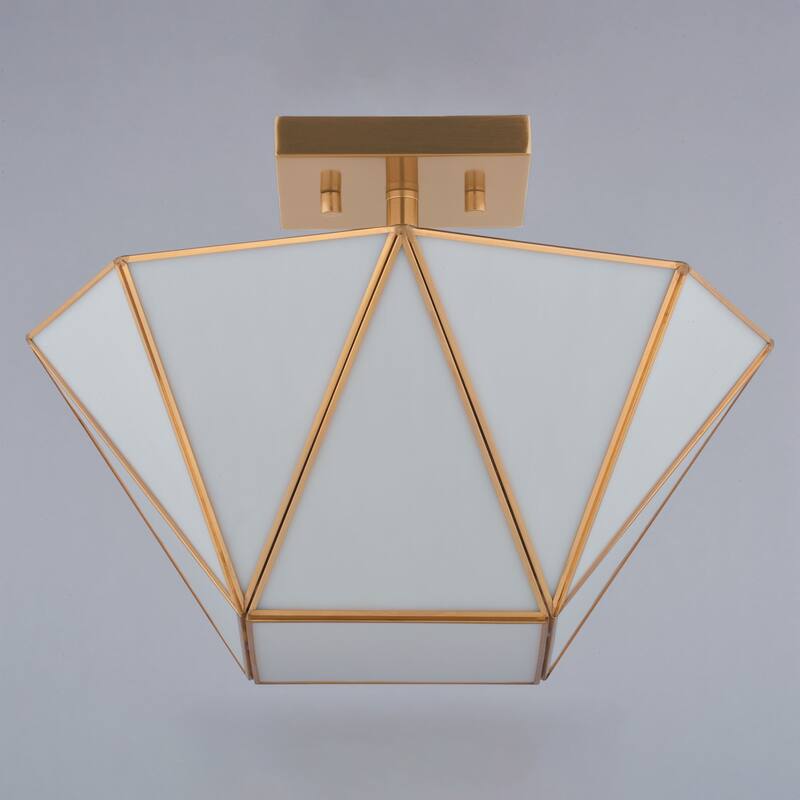 Vaxcel Lighting C0331 Burnett 2 Light 14" Wide Semi-Flush Bowl Ceiling