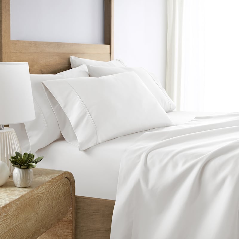 Becky Cameron Double Brushed Deep Pocket 6 Piece Sheet Set - Twin - White