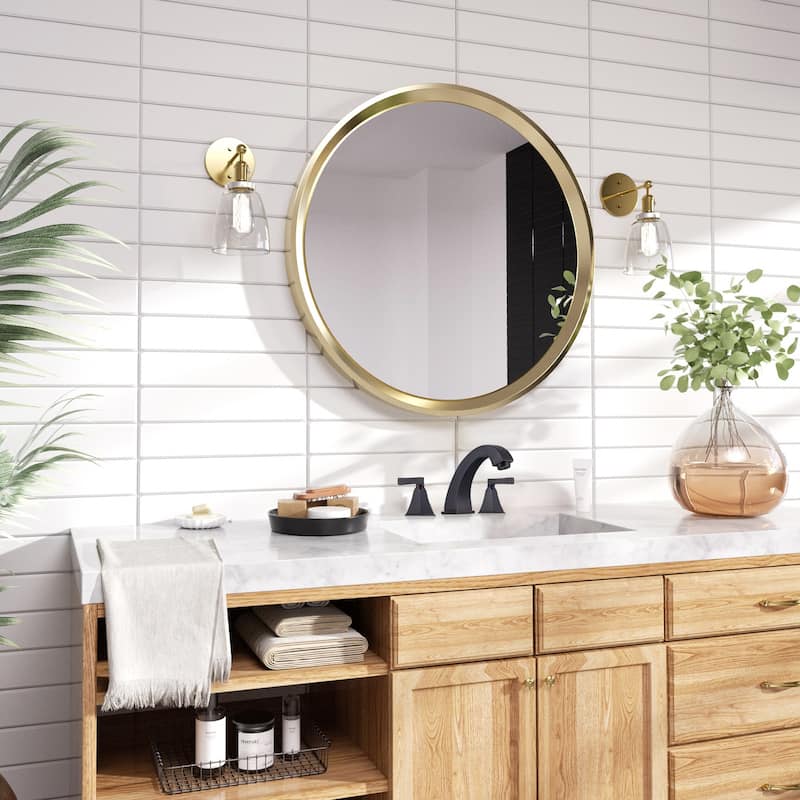 WOWOW 8 in. Widespread Double Handle Bathroom Faucet